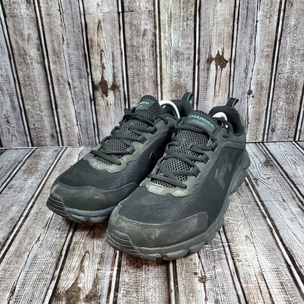 Under Armour Men's Charged Assert 9 Sneakers Black Running Shoes Size 13